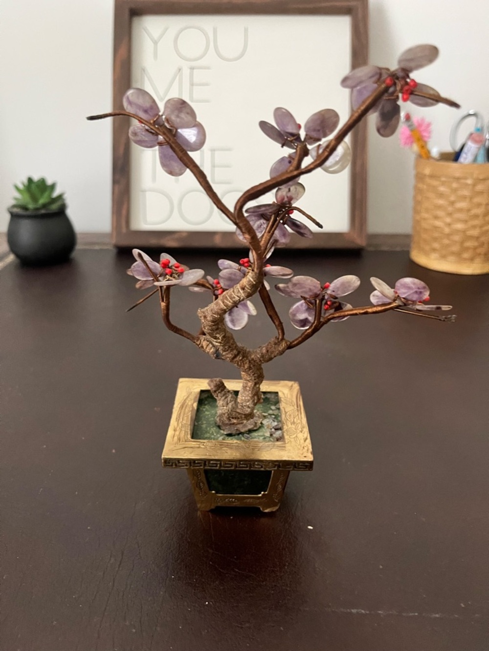 VTG Purple Gem Blossom Bonsai Accent Tree - Picture 2 of 5